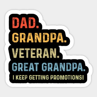 Fathers Day Dad Grandpa Veteran Grandpa From Grand Sticker